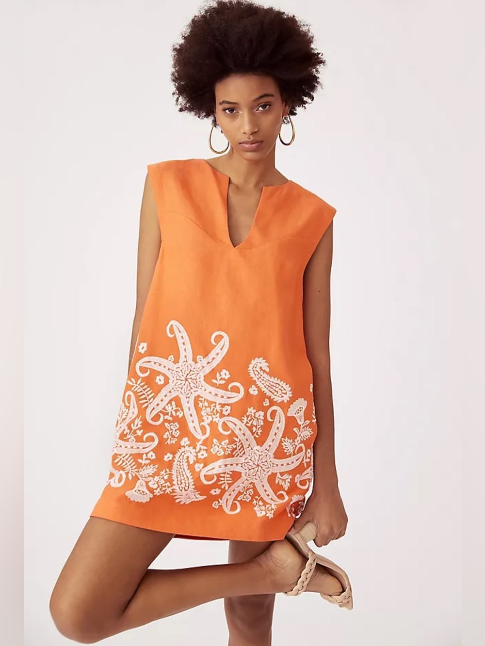 Anthropologie  Embroidered Starfish Dress